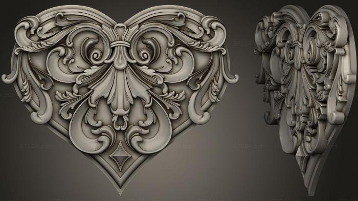 Carved Decors (Hearts, CARVD_0006) 3D models for cnc